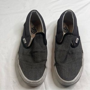 Vans Off The Wall Classic Gray Slip On Casual Skate Shoes Size 7.5 L041022